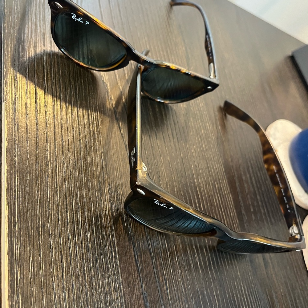 2 pairs of ray bans sunglasses, both polarized